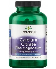 Calcium Citrate Plus Magnesium, 150 капсули, Swanson -1
