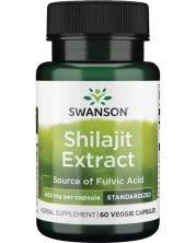 Shilajit Extract, 400 mg, 60 капсули, Swanson