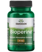 Bioperine, 10 mg, 60 капсули, Swanson