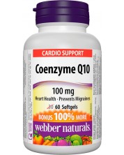 Coenzyme Q10, 100 mg, 60 софтгел капсули, Webber Naturals -1