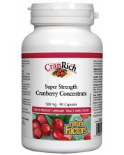 CranRich Cranberry Concentrate, 500 mg, 90 капсули, Natural Factors
