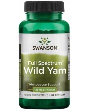 Full Spectrum Wild Yam, 400 mg, 60 капсули, Swanson
