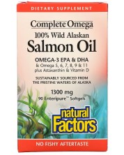 Salmon Oil, 1300 mg, 90 софтгел капсули, Natural Factors