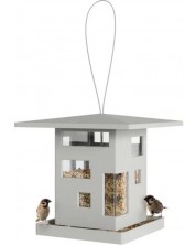 Хранилка за птици Umbra - Bird cafe, 23 x 23 x 21 cm, сива