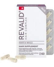 Revalid Хранителна добавка за коса и нокти, 60 капсули