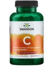Buffered Vitamin C with Bioflavonoids, 100 капсули, Swanson