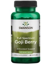 Full Spectrum Goji Berry, 500 mg, 60 капсули, Swanson -1