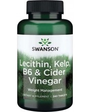 Lecithin, Kelp, B-6 & Cider Vinegar, 240 таблетки, Swanson -1
