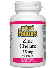 Zinc Chelate, 25 mg, 90 таблетки, Natural Factors -1