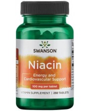 Niacin, 100 mg, 250 таблетки, Swanson