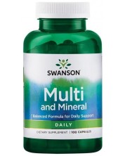 Multi and Mineral, 100 капсули, Swanson -1