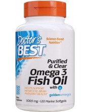 Omega 3 Fish Oil with Goldenomega, 1000 mg, 120 капсули, Doctor's Best -1