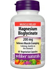 Magnesium Bisglycinate, 200 mg, 60 капсули, Webber Naturals