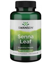 Senna Leaf, 500 mg, 100 капсули, Swanson