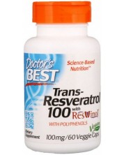 Trans-Resveratrol 100, 100 mg, 60 капсули, Doctor's Best