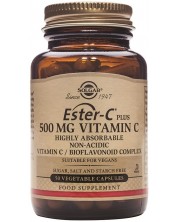 Ester-C Plus, 500 mg, 50 растителни капсули, Solgar -1