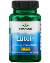 Lutein, 40 mg, 60 меки капсули, Swanson -1