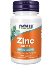 Zinc Gluconate, 50 mg, 100 таблетки, Now -1