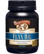 Lignan Flax Oil, 100 меки капсули, Barlean's