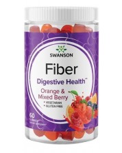 Fiber, портокал и горски плодове, 60 дъвчащи таблетки, Swanson -1