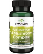 Full Spectrum 14 Mushroom Complex, 60 капсули, Swanson -1