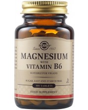 Magnesium with Vitamin B6, 100 таблетки, Solgar