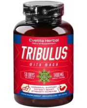 Tribulus with Maca, 700 mg, 100 капсули, Cvetita Herbal -1