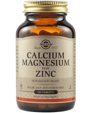Calcium Magnesium Plus Zinc, 100 таблетки, Solgar -1