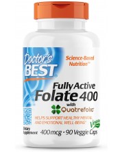 Fully Active Folate, 400 mcg, 90 капсули, Doctor's Best
