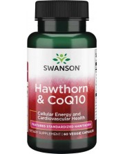 Hawthorn & CoQ10, 60 капсули, Swanson