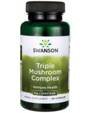 Full Spectrum Triple Mushroom Complex, 60 капсули, Swanson -1