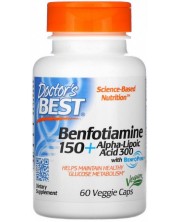 Benfotiamine 150 + Alpha-Lipoic Acid 300, 300 mg, 60 капсули, Doctor's Best -1