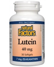 Lutein, 40 mg, 30 софтгел капсули, Natural Factors -1