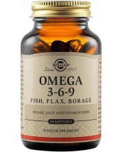 Omega 3-6-9, 60 меки капсули, Solgar -1