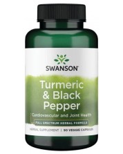 Turmeric & Black Pepper, 90 капсули, Swanson -1