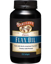 Lignan Flax Oil, 250 меки капсули, Barlean's -1