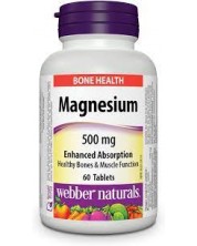 Magnesium, 500 mg, 60 таблетки, Webber Naturals -1