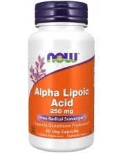 Alpha Lipoic Acid, 250 mg, 60 растителни капсули, Now