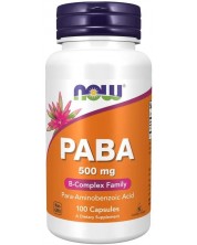 PABA, 500 mg, 100 капсули, Now -1