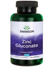 Zinc Gluconate, 50 mg, 250 капсули, Swanson -1