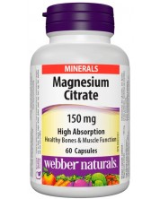 Magnesium Citrate, 150 mg, 60 капсули, Webber Naturals