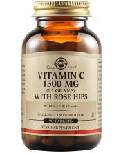 Vitamin C with Rose Hips, 1500 mg, 90 таблетки, Solgar
