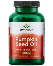 Pumpkin Seed Oil, 1000 mg, 100 капсули, Swanson