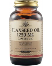 Flaxseed Oil, 1250 mg, 100 меки капсули, Solgar