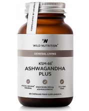 Food-Grown KSM-66 Ashwagandha Plus, 60 капсули, Wild Nutrition -1