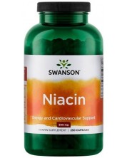 Niacin, 500 mg, 250 капсули, Swanson -1