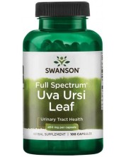 Full Spectrum Uva Ursi Leaf, 450 mg, 100 капсули, Swanson -1