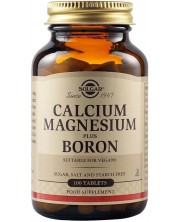 Calcium Magnesium plus Boron, 100 таблетки, Solgar -1