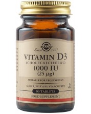 Vitamin D3, 1000 IU, 90 таблетки, Solgar -1