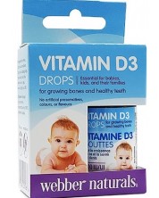 Vitamin D3, 400 IU, 15 ml, Webber Naturals
